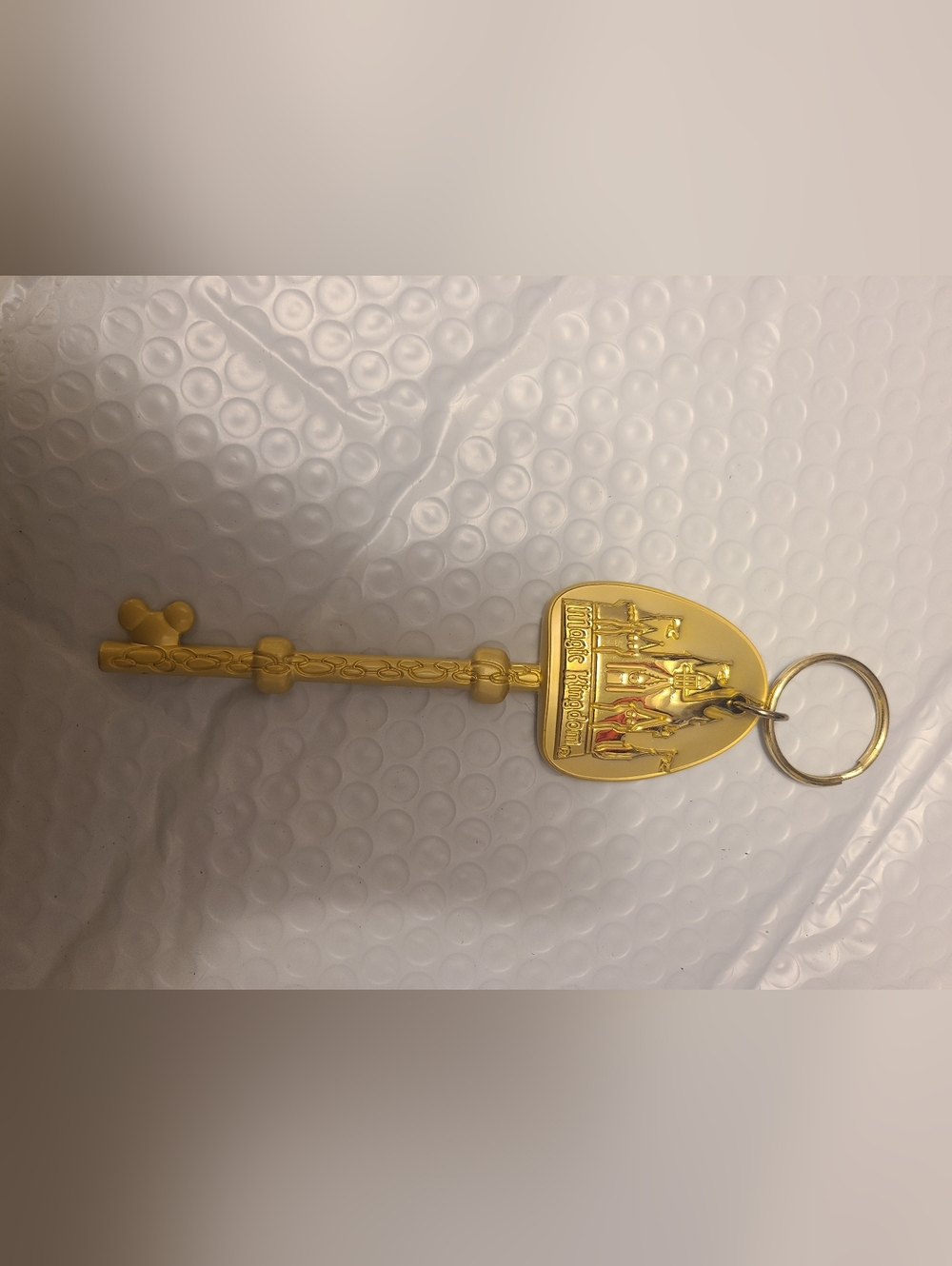 Disney World Park Key Chain Gold Color Key To The Castle Magic Kingdom